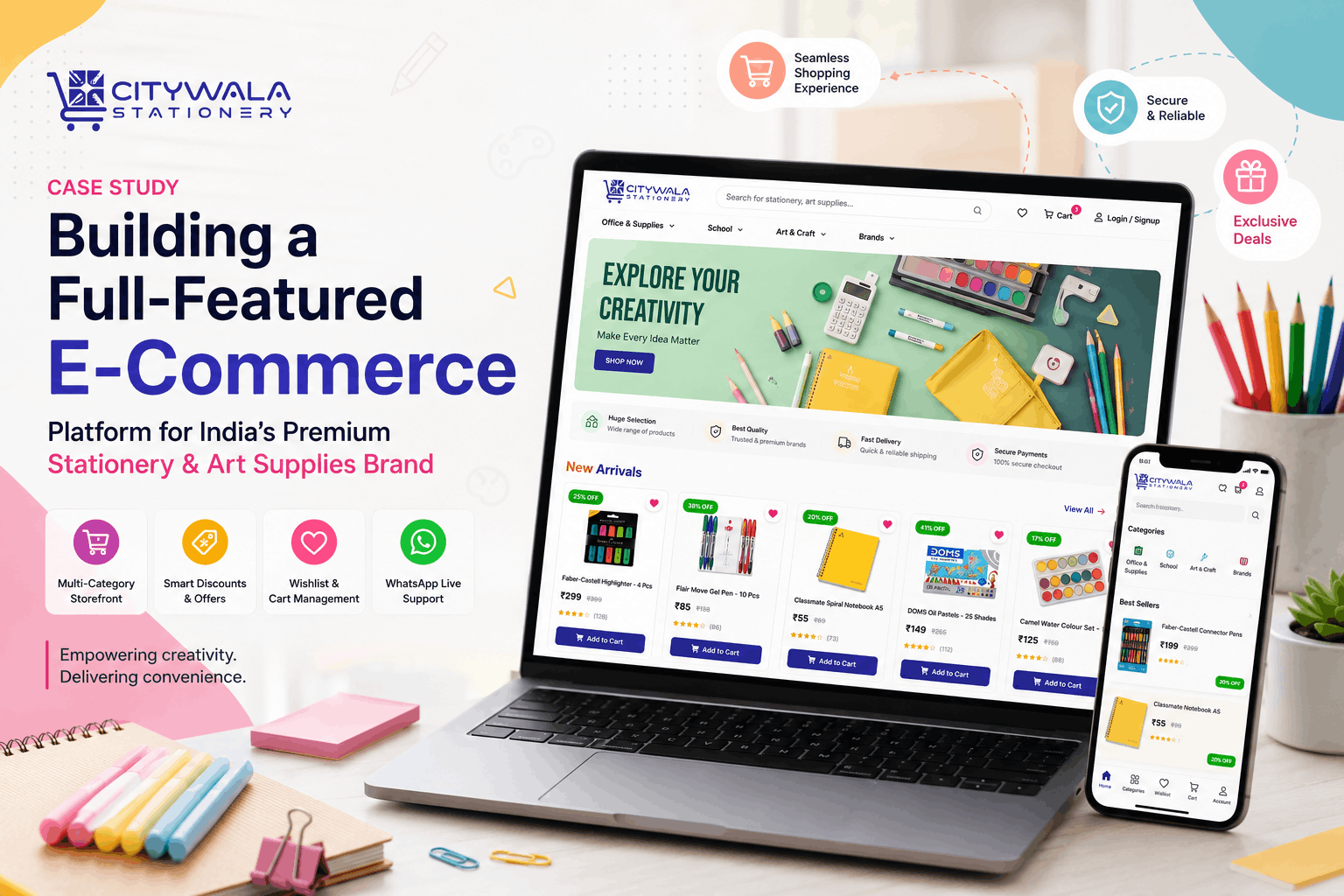 Building a Full-Featured E-Commerce Platform for India's Premium Stationery & Art Supplies Brand
