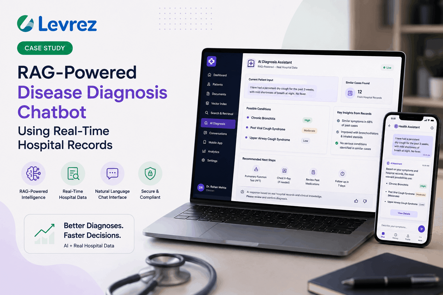 RAG-Powered Disease Diagnosis Chatbot Using Real-Time Hospital Records
